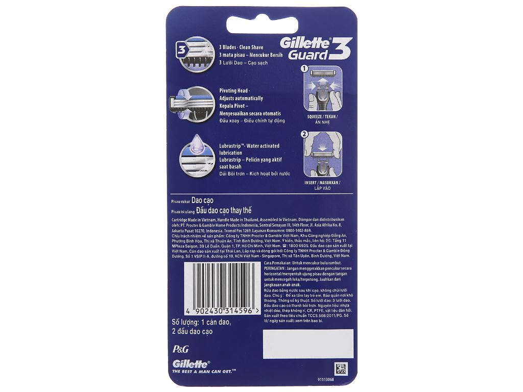 (SẢN PHẨM MỚI)Dao cạo râu Gillette Guard 3