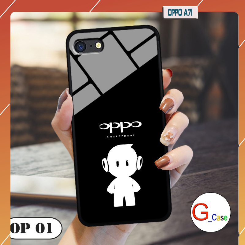 Ốp lưng Oppo A71 in 3D hình logo điện thoại