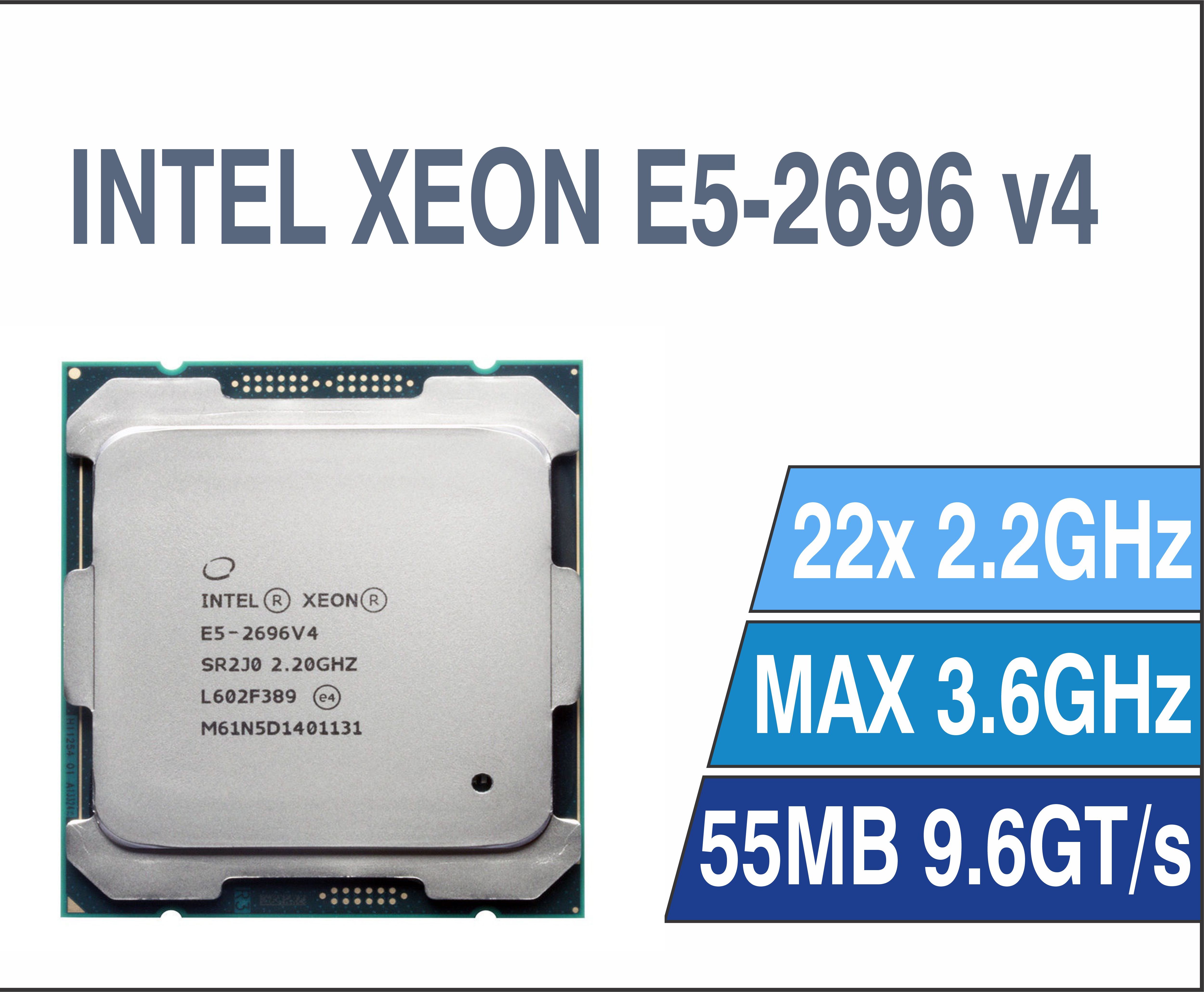CPU INTEL XEON E5 2696V4 (22C/44T, 55M CACHE, 2.2GHZ TURBO 3.6GHZ) SOCKET 2011. Bảo hành 12T