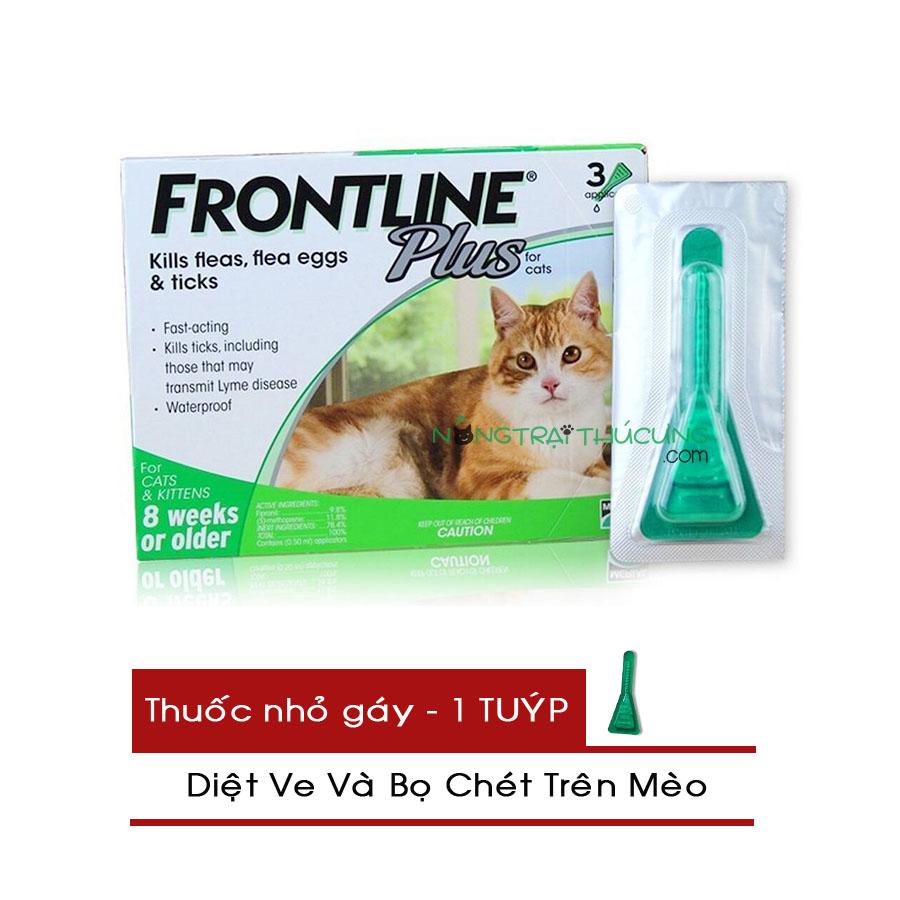 Thuốc Nhỏ Gáy Trị Ve và Bọ Chét Trên Mèo - FRONTLINE PLUS CAT - 1 tuýp