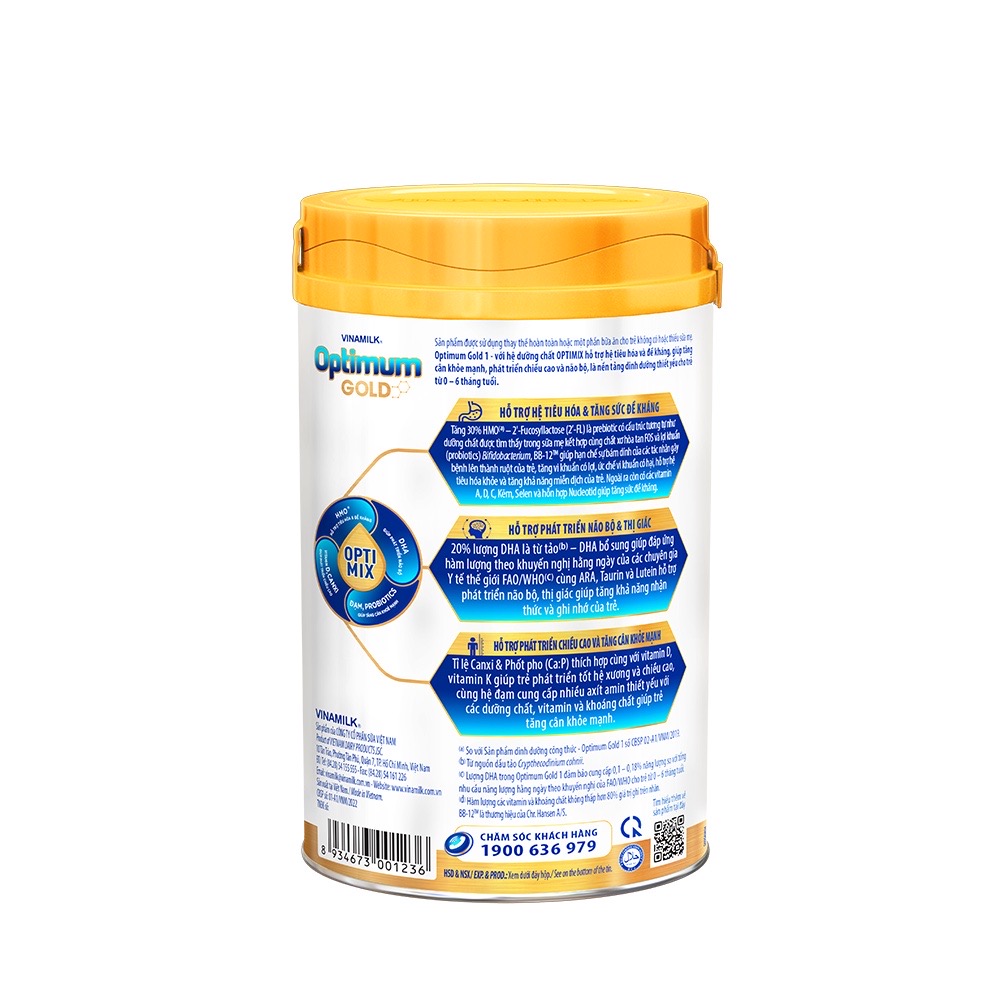 SỮA BỘT VINAMILK OPTIMUM GOLD 1 - 800G