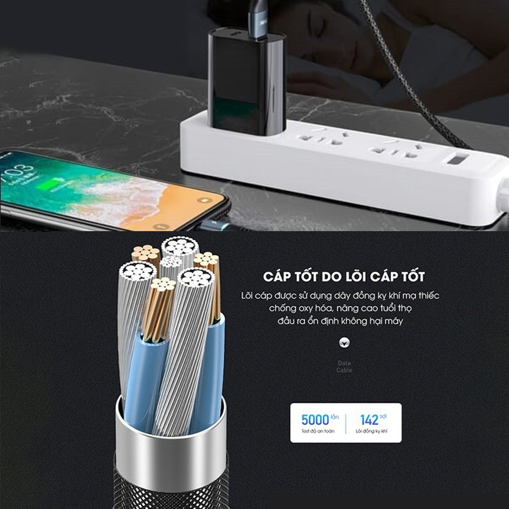Cáp sạc tự ngắt Remax RC-152a cổng Type C