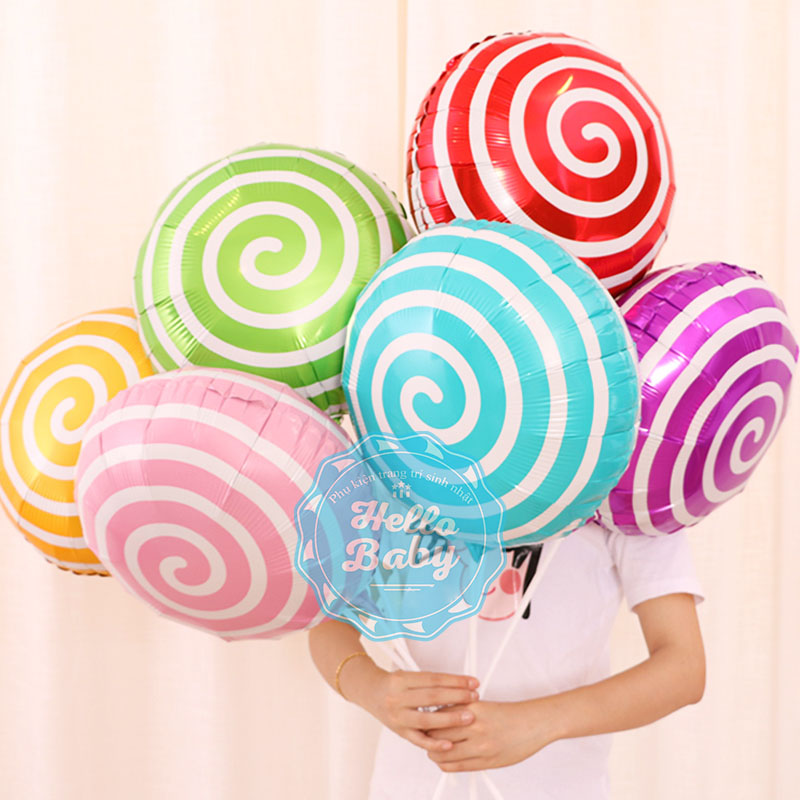 Bóng trang trí sinh nhật hình kẹo tròn (45cm)