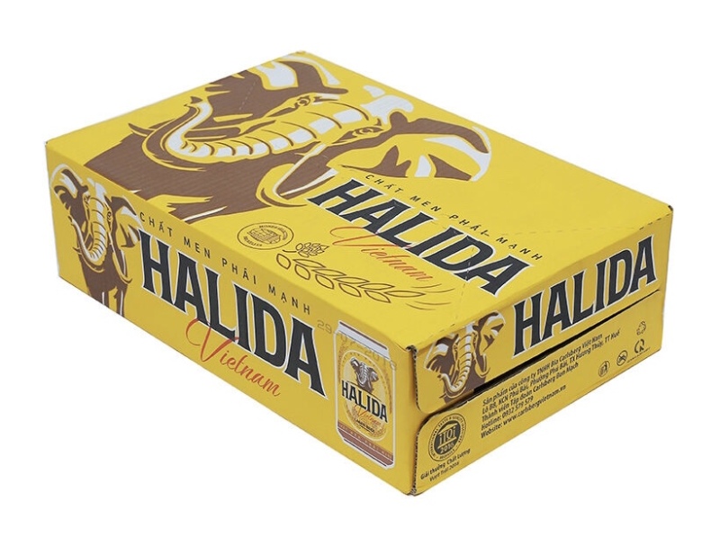 Thùng bia lon Halida 330ml