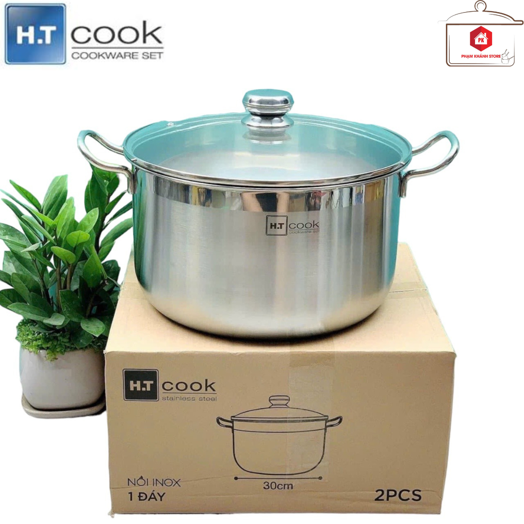 NỒI LUỘC GÀ INOX 430 BẾP TỪ 1 ĐÁY HT COOK SỬ DỤNG ĐƯỢC TRÊN MỌI LOẠI BẾP