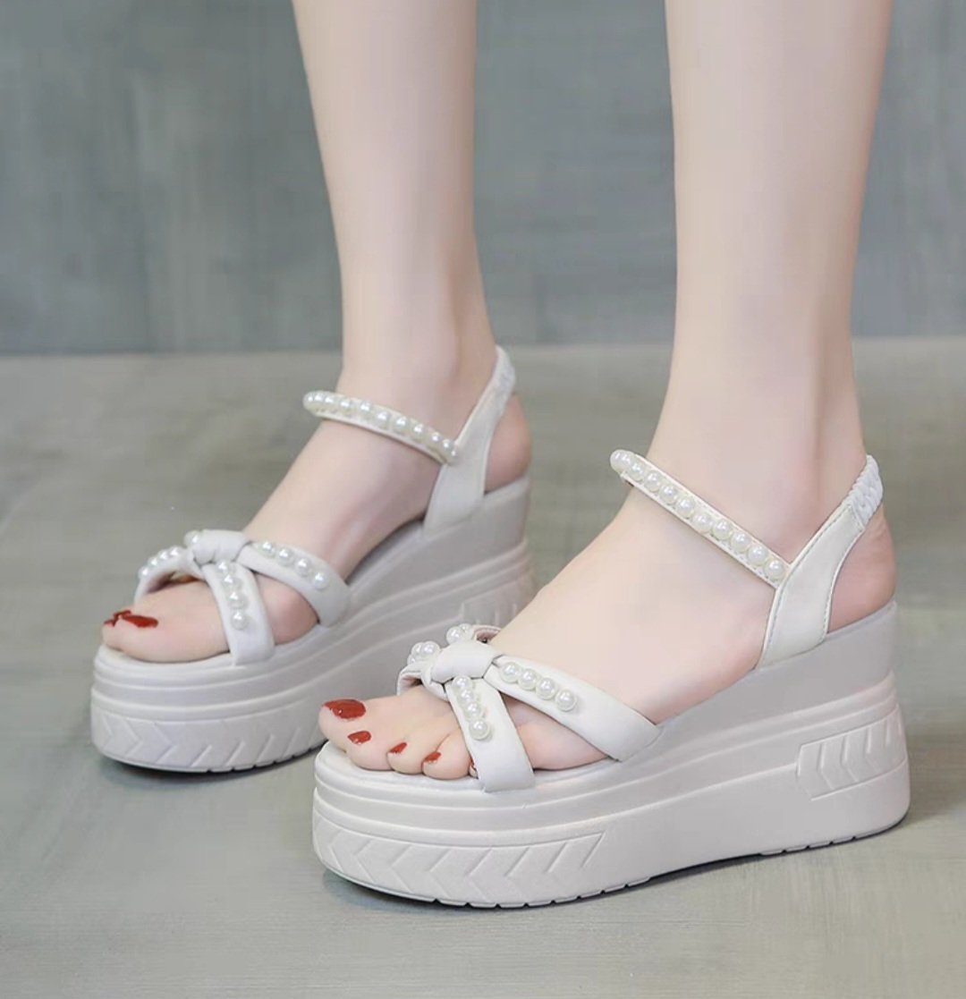 Sandal đế xuồng dây ngọc 9p