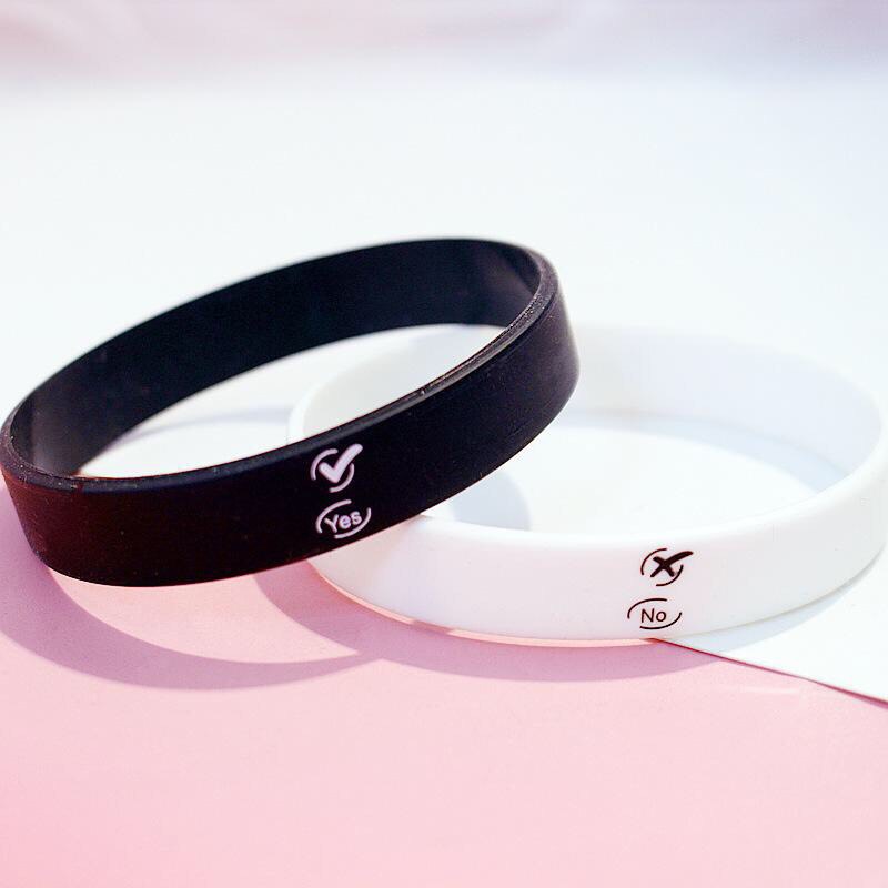 Vòng tay silicon Ulzzang Yes No V902