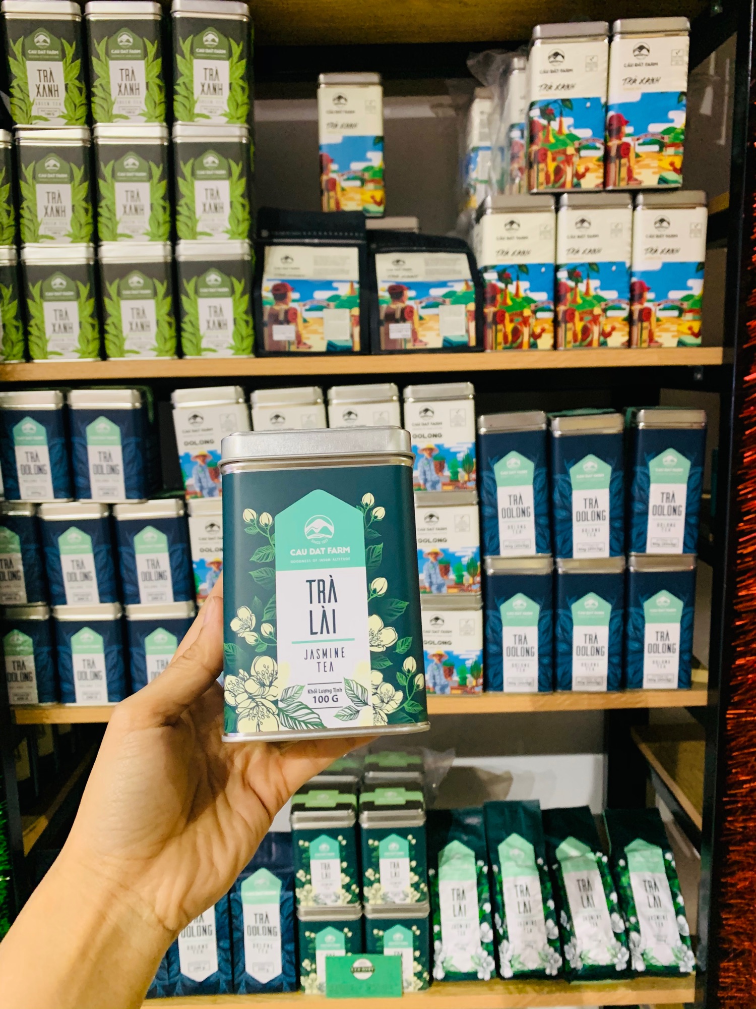 Trà Lài lon thiếc Cầu Đất Farm 100gr