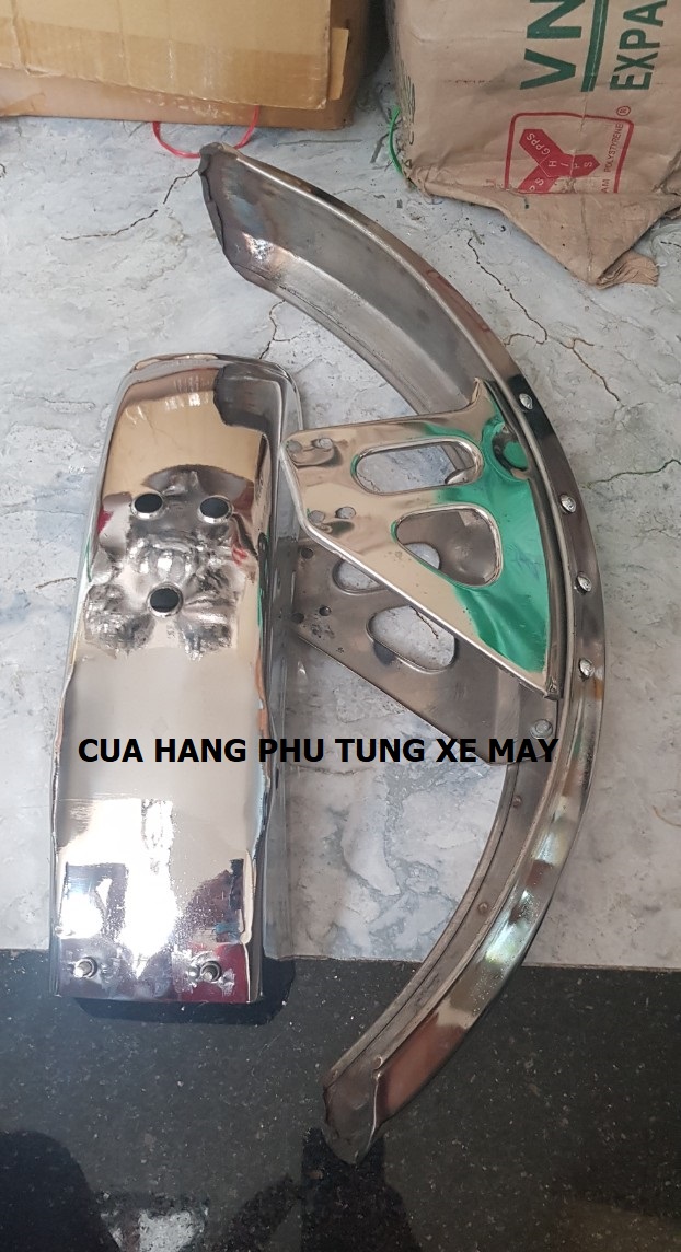 Set of 2 Front and Rear Fenders for Win 100 Stainless Steel