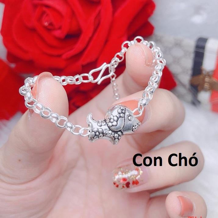 Lắc tay bạc trẻ em 12 con giáp MS100