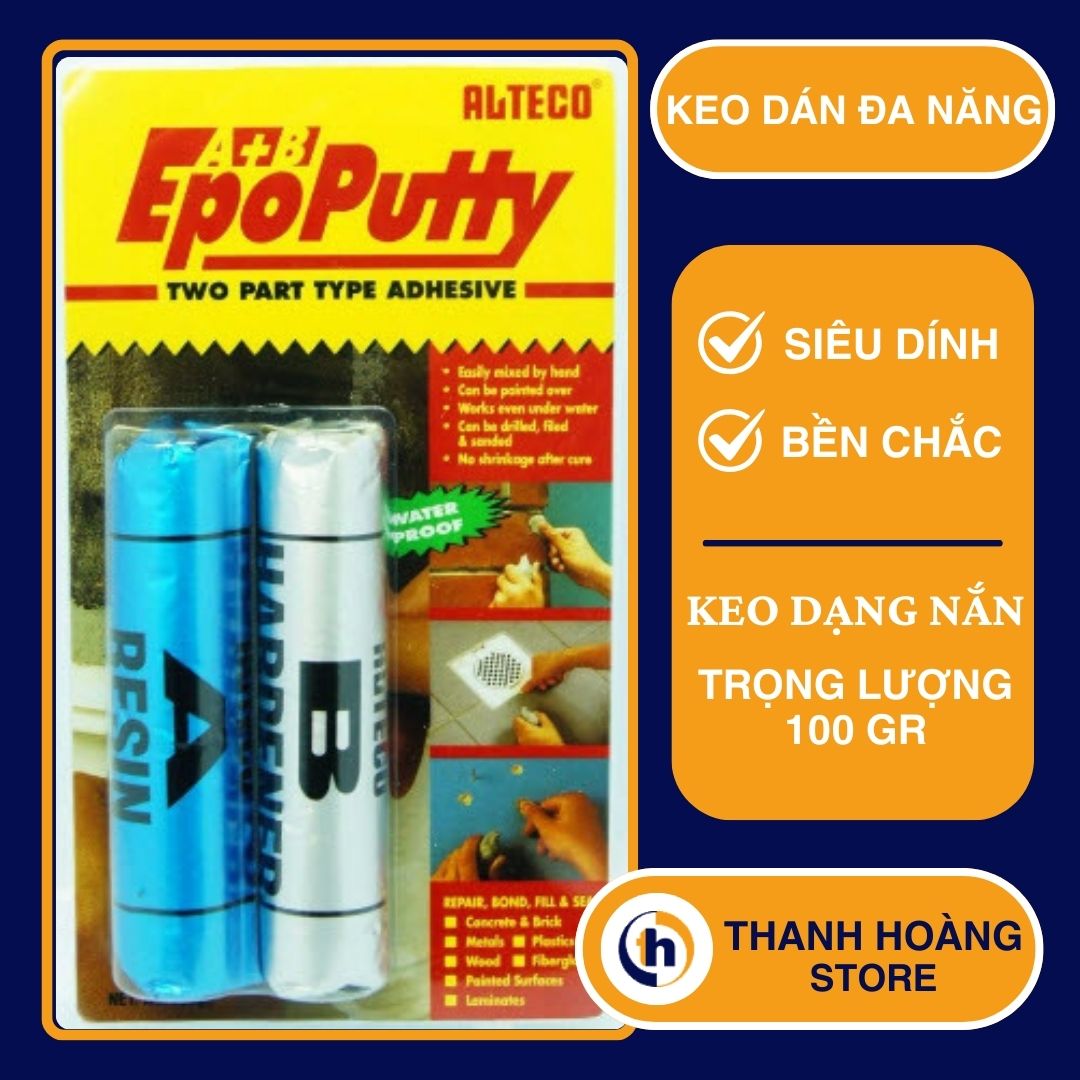 Keo đất sét AB siêu dính Epoputty 100gr