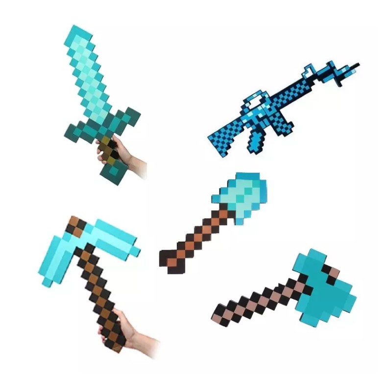 [HCM]Combo kiếm cup rìu xẻng sung minecraft kim cương