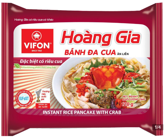 Hoàng Gia Bánh Đa Cua (120g /18 Gói)