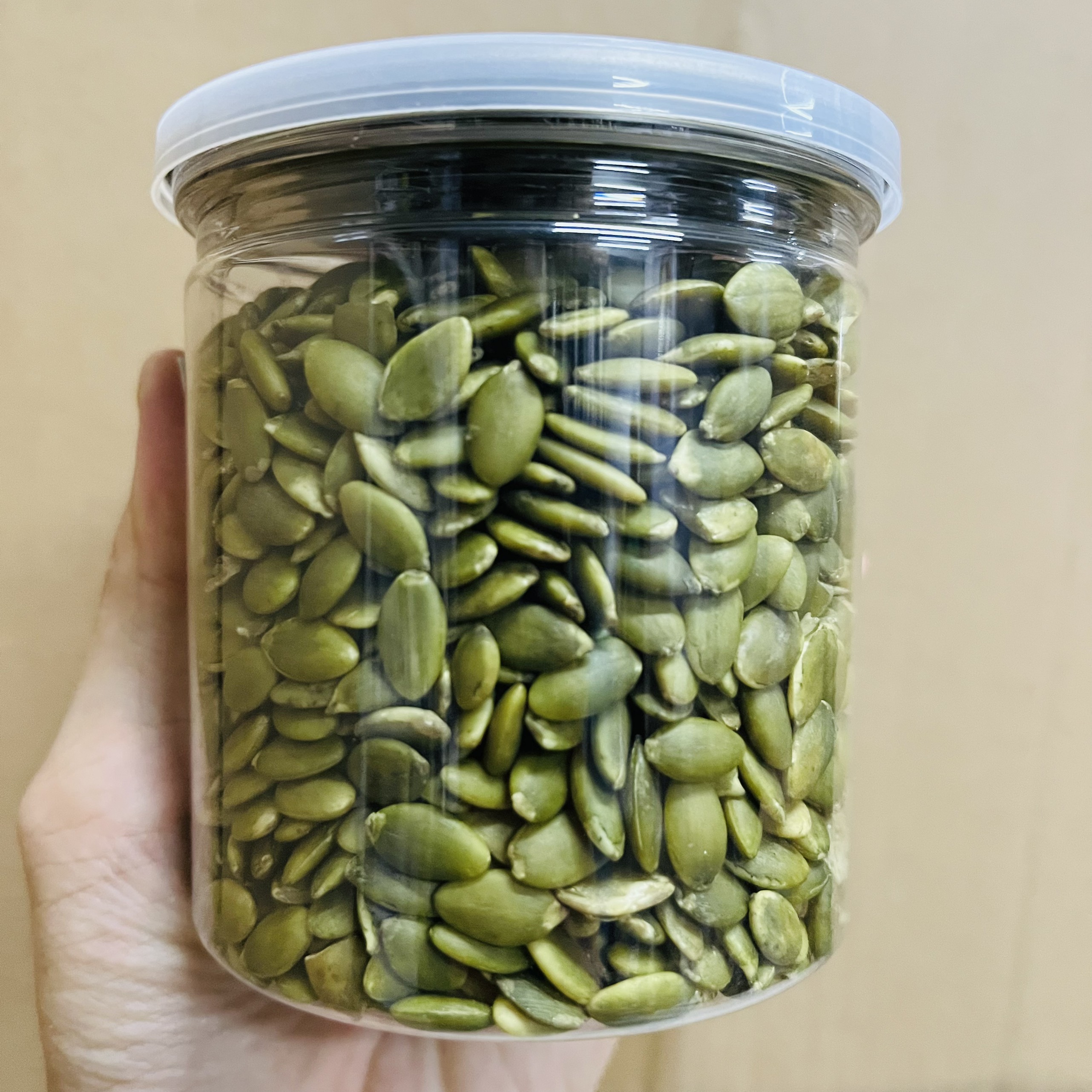 Nhân hạt bí xanh Ấn Độ (đã tách vỏ) hũ 250gr-500gr