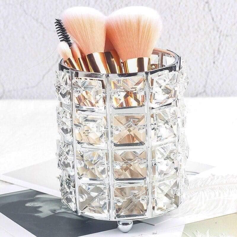 Lọ kim cương đình đá đựng cọ trang điểm, bút viết để bàn cho không gian bàn trang điểm, bàn làm việc thêm gọn gàng ngăn nắp, thiết kế hình trụ nhỏ gọn dễ di chuyển mọi nơi MẪU MỚI 2020
