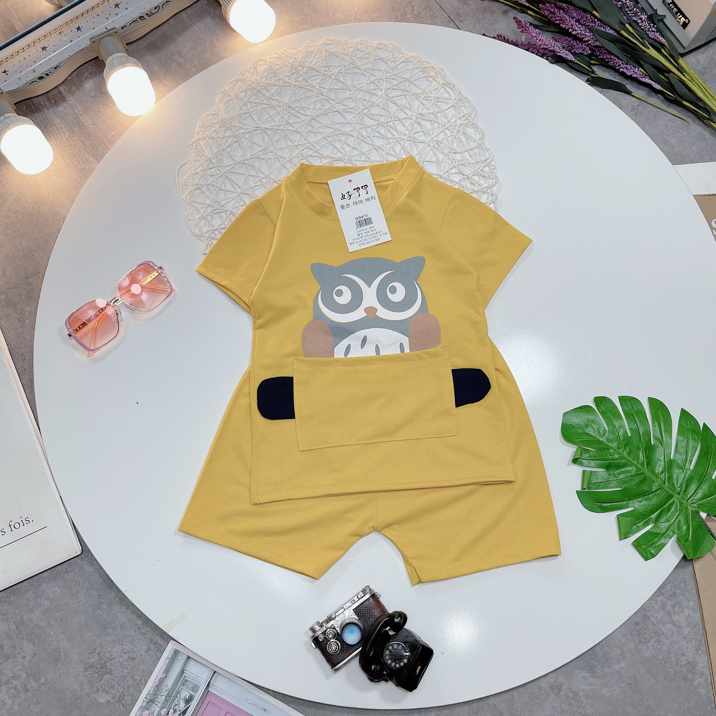 Bộ coton co giãn 4 chiều(có túi bụng) cuổho bé trai, bé gái(0-5 tuổi)