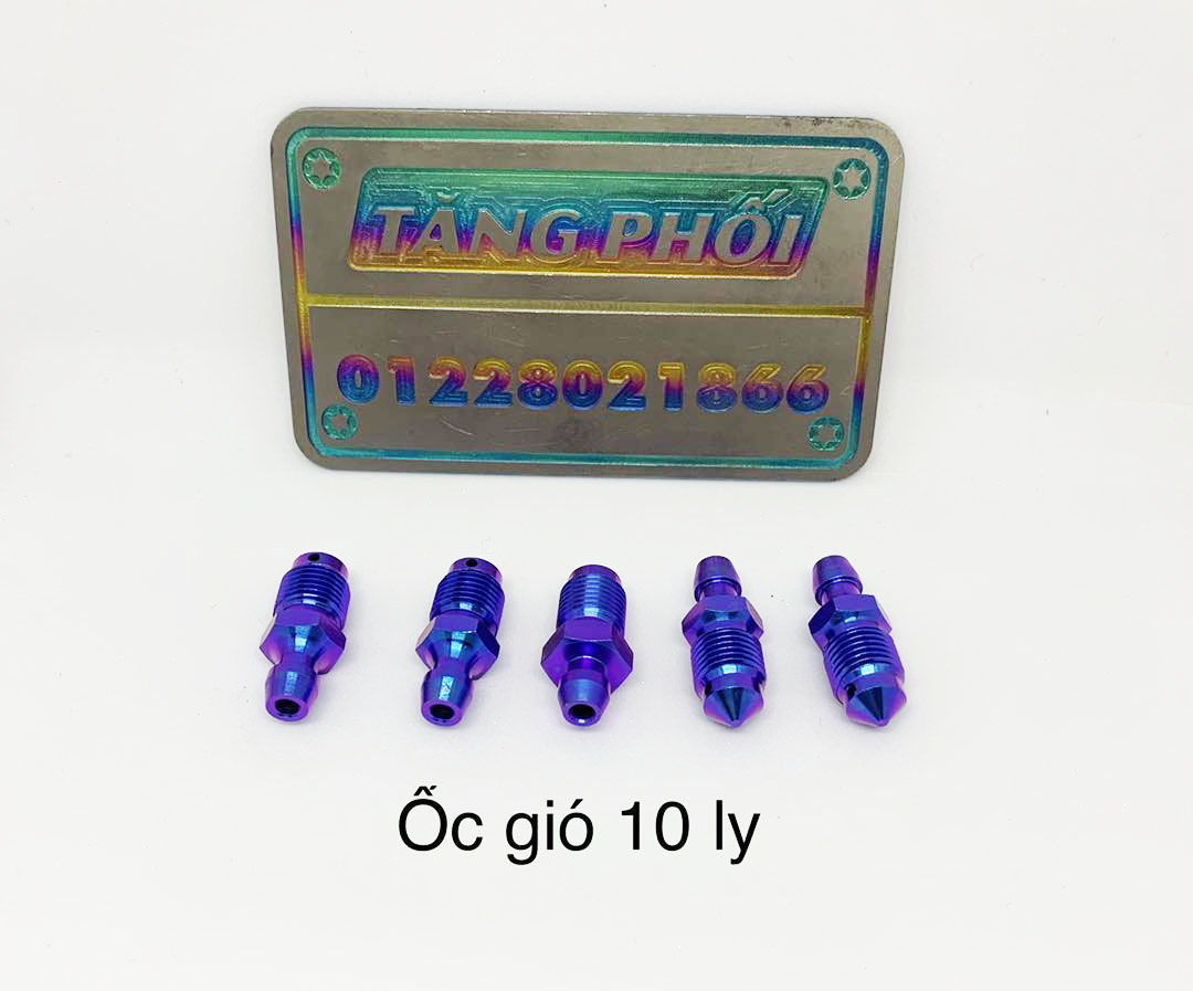 1 con Ốc xả gió 10li  ốc gió răng 1.0 Titanium Gr5