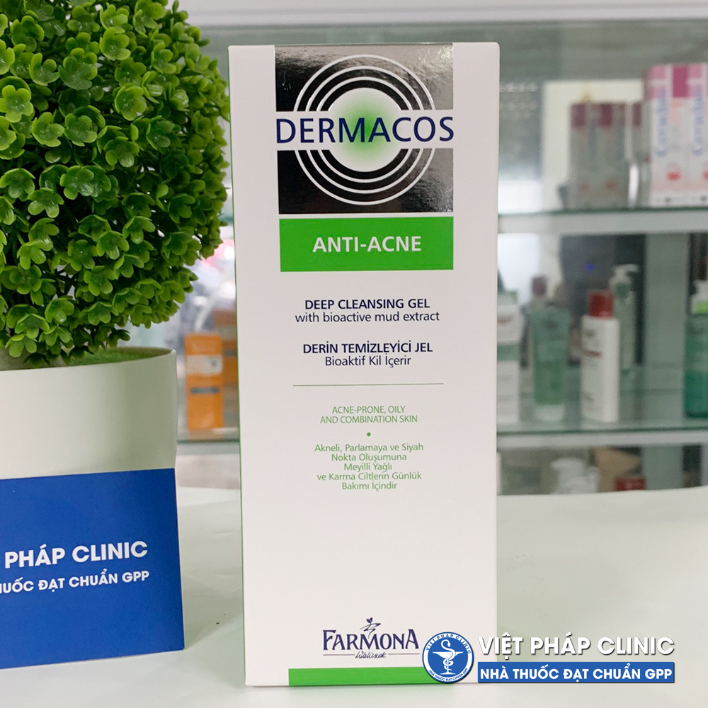 Sữa rửa mặt cho da dầu mụn - farmona dermacos deep cleansing gel