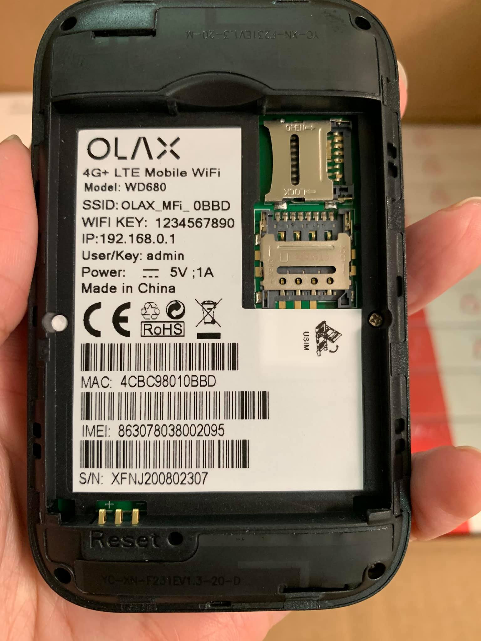Bộ Phát Wifi Từ Sim 4g LTE OLAX WD680 Tốc Độ Cao