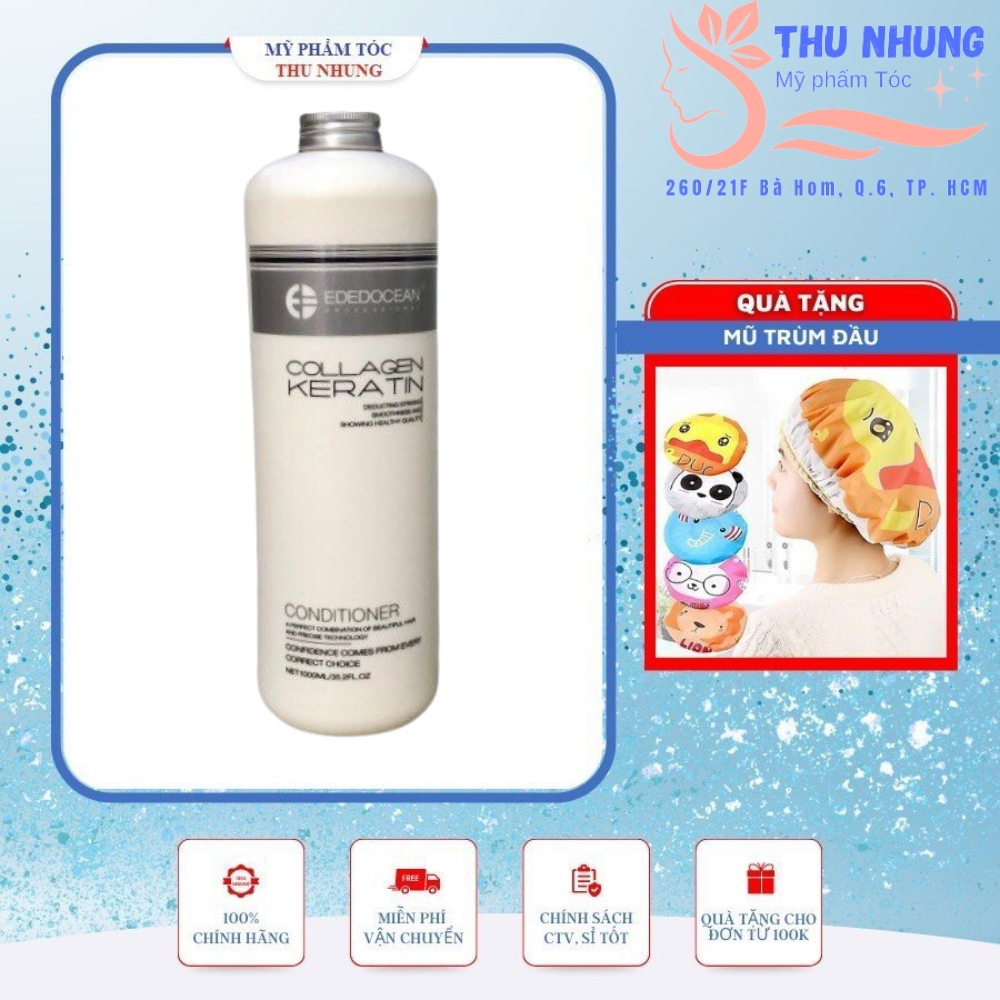 [+Tặng mũ trùm][Edocean Chính hãng] Bộ dầu gội xả hấp dưỡng Ededocean phục hồi mềm mượt ngăn gãy rụng