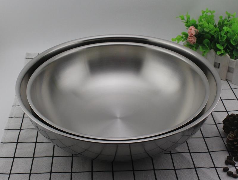 Xuất Khẩu Bỉ 18-10 Chậu Inox Nồi Lẩu Bồn Rửa Rau Ngâm Lớn Canh Đĩa Hoa Quả Ba Lớp Thép 30 Cm