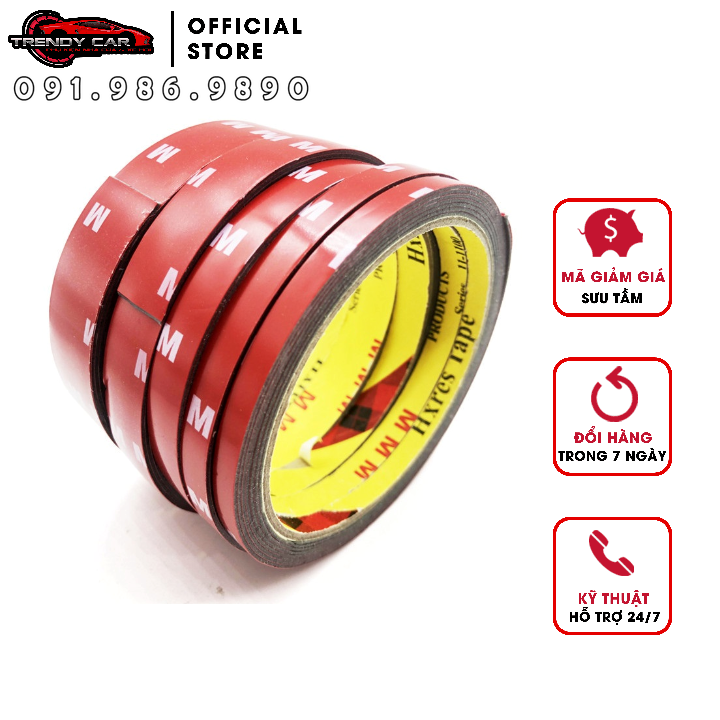 Băng dính cường lực 3M keo xám loạt tốt siêu dính siêu chịu lực đảm bảo bền dai độ bền lên đến 2 năm hàng tốt rộng 6 mm, 10 mm, 15 mm 20 mm