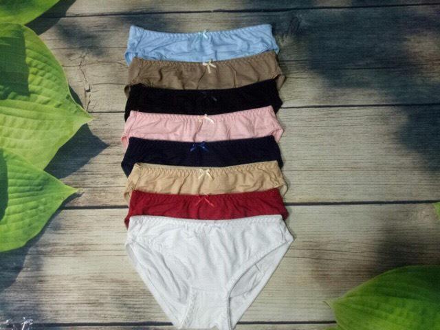 Combo 5 quần lót nữ cotton trơn – Mềm mại, thấm hút tốt, co giãn 4 chiều