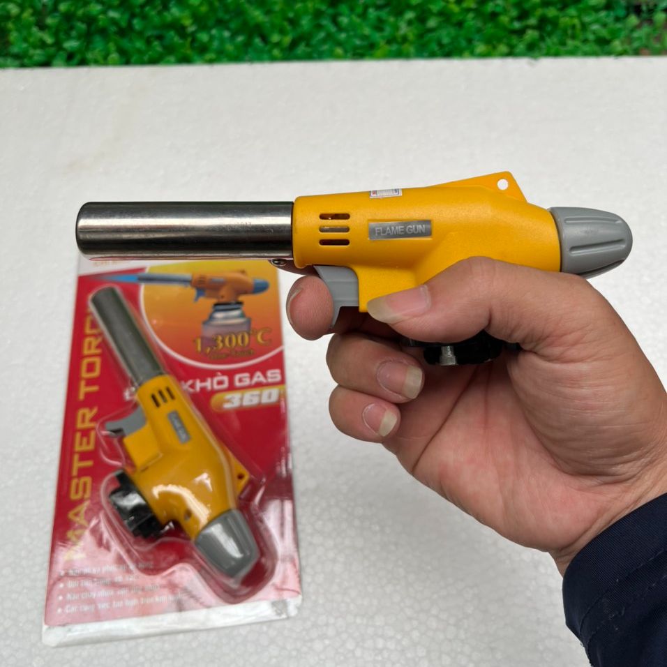 Đầu khò gas mini Đánh Lửa Tự Động - Đầu khò bình gas mini Đánh Lửa Tự Động 920 Vàng-