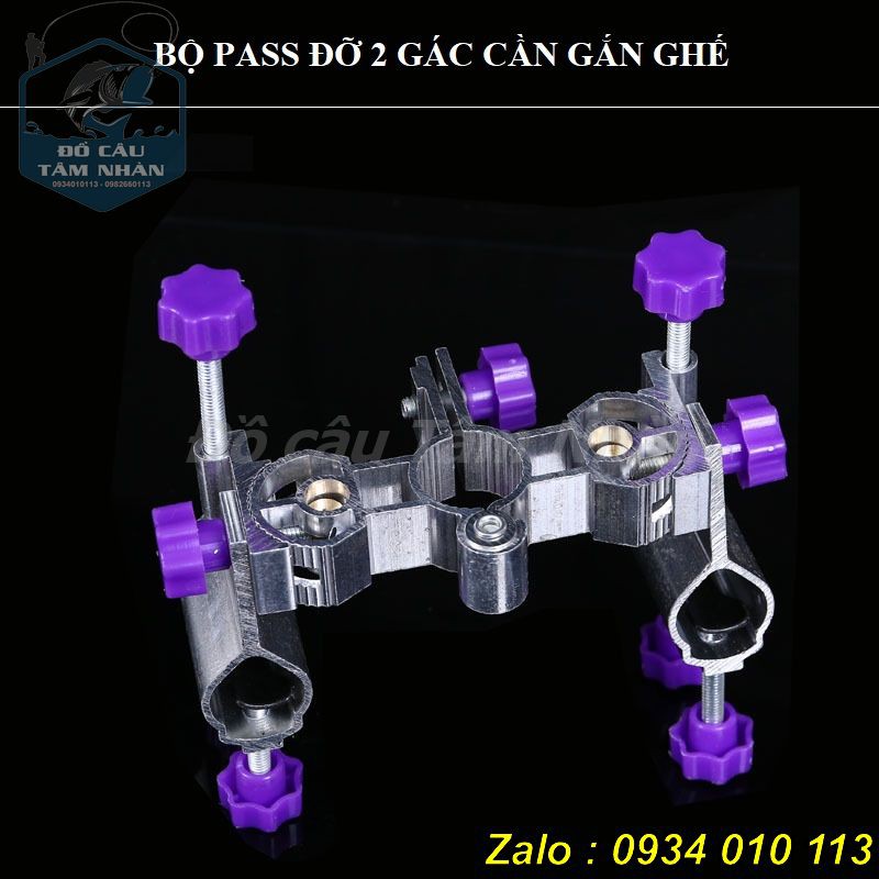 Bộ pass gắn 2 gác cần cho ghế câu Đài