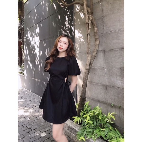 [3-5/8 Hoàn Tiền 25%]Đầm khoét eo rút dây