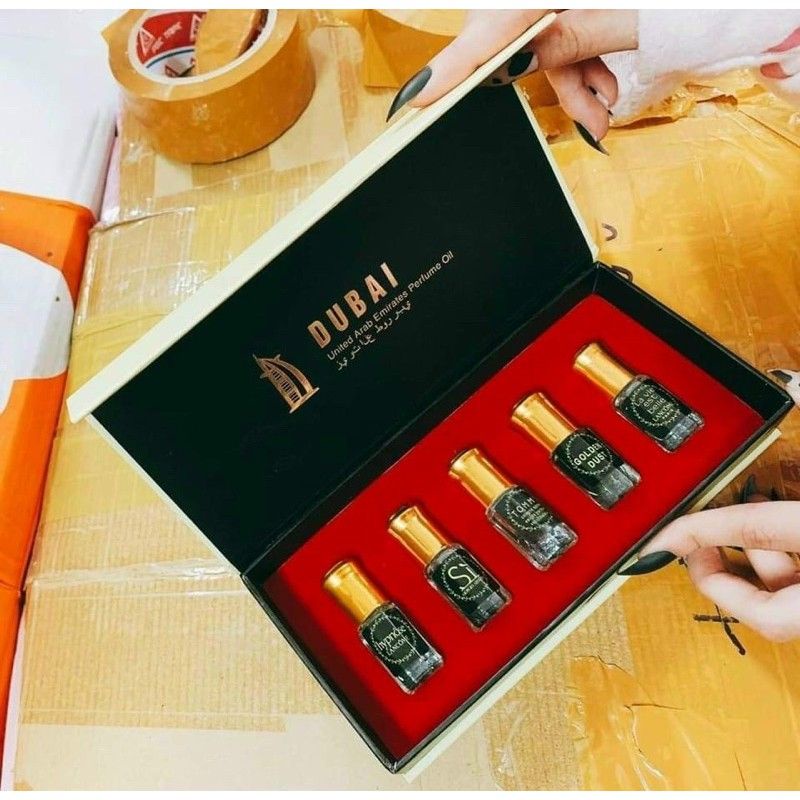 (giá sỉ) Sét Nước Hoa Dubai, Tinh Dầu Thơm Dubai 5 Chai.