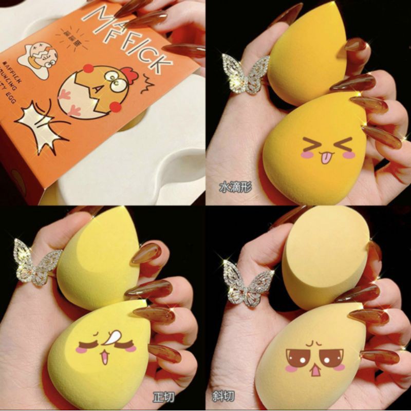 [HCM]BÔNG PHẤN HỒ LÔ MAFFICK BEAUTY EGG 1 SET 6 CÁI