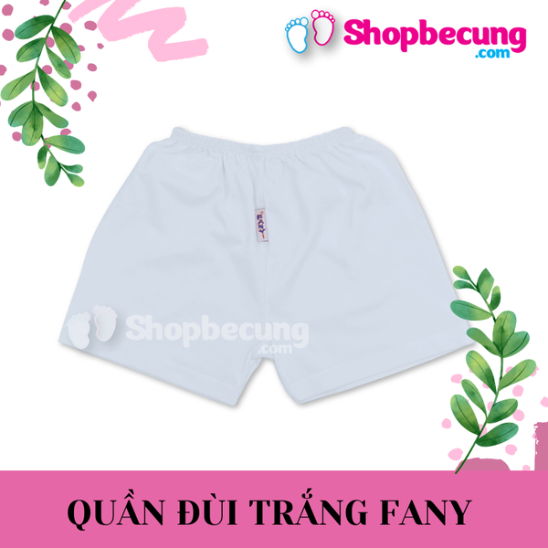 Quần đùi trắng fany cho bé