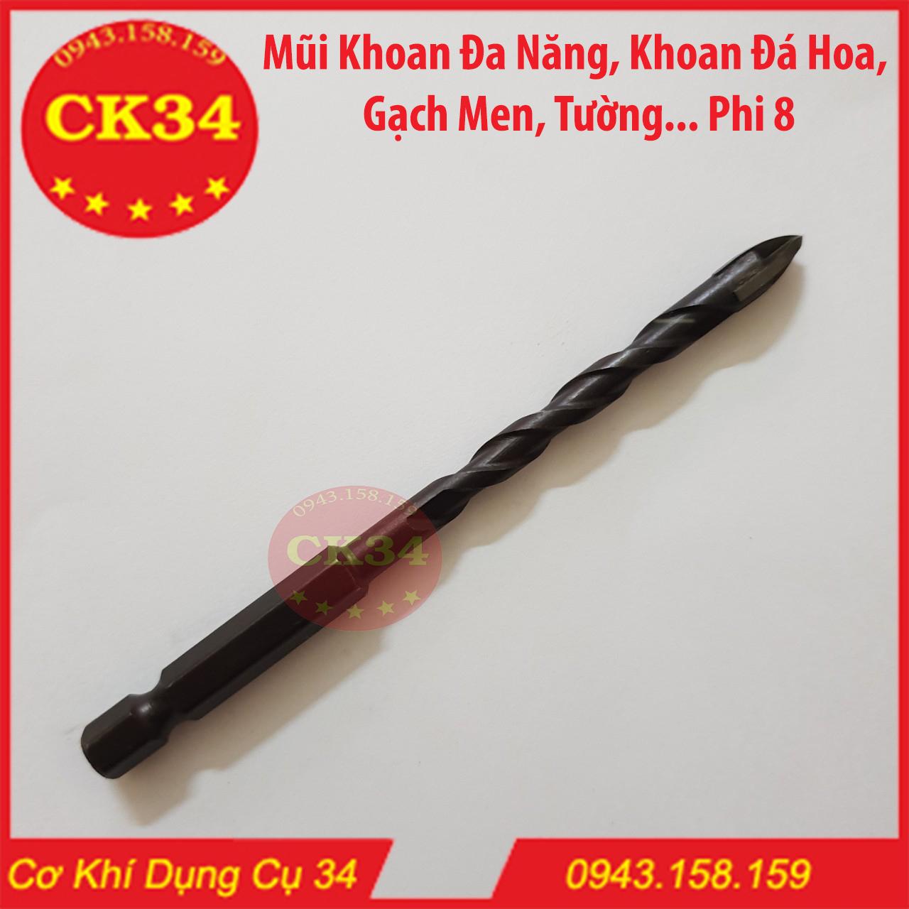 Mũi khoan ĐA NĂNG chuôi lục giác phi 8 dài