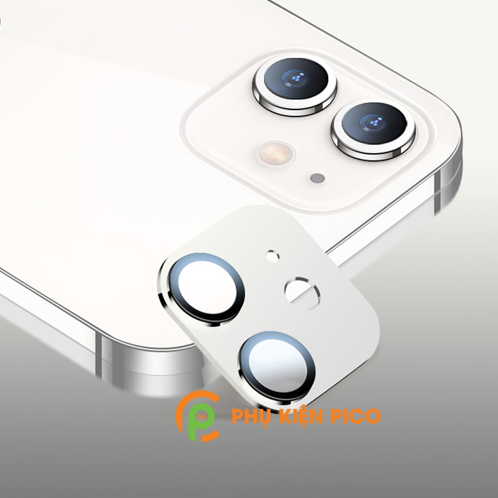 Khung nhôm bảo vệ camera Iphone 12 kèm kính cường lực, chống trầy xước, va đập, nhiều màu - Dán camera Iphone 12