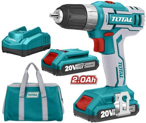 [HCM]Máy khoan vặn vít dùng pin Total TDLI2002 20V (2 PIN + 47 món linh kiện)