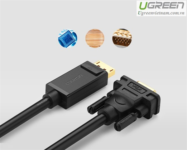 Cáp Displayport to VGA dài 1,5m  Ugreen 10247 cao cấp