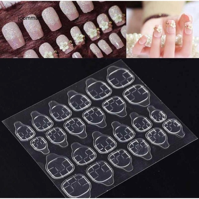 combo 2 Sét 24 keo dán móng giả, keo 2 mặt chắc chắn