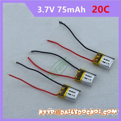 Pin hàn 3.7V 75mah dành cho máy bay trực thăng nhỏ