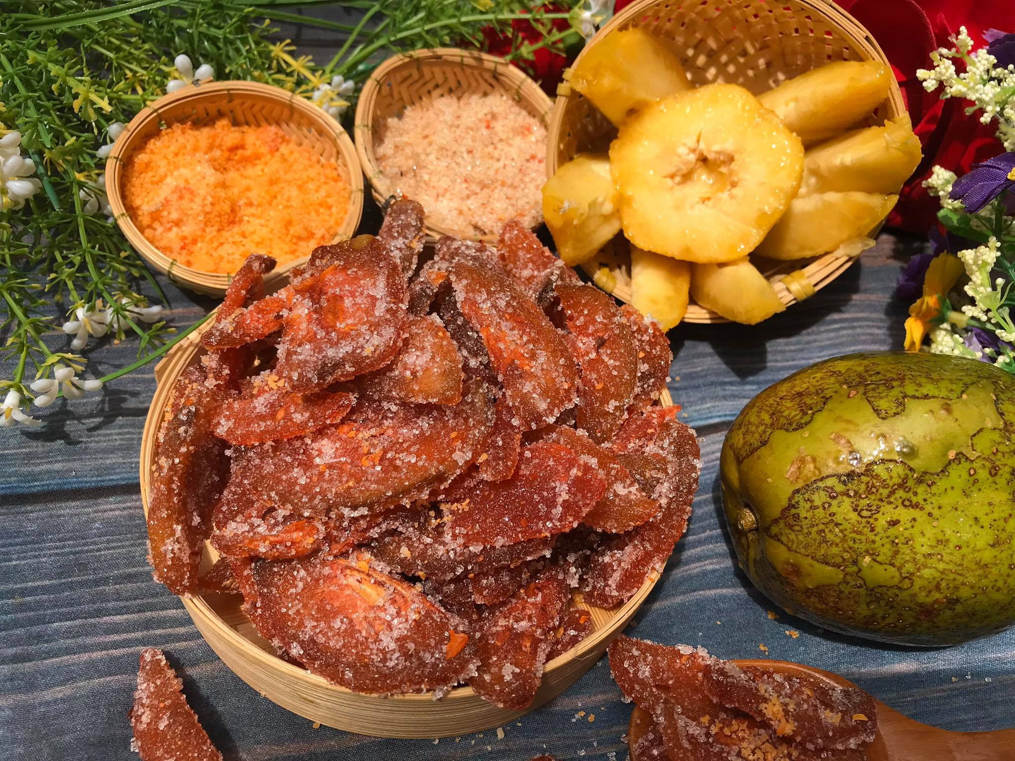 MỨT CÓC CAY CHẺ LÁT 1KG - mứt tết - đồ ăn vặt