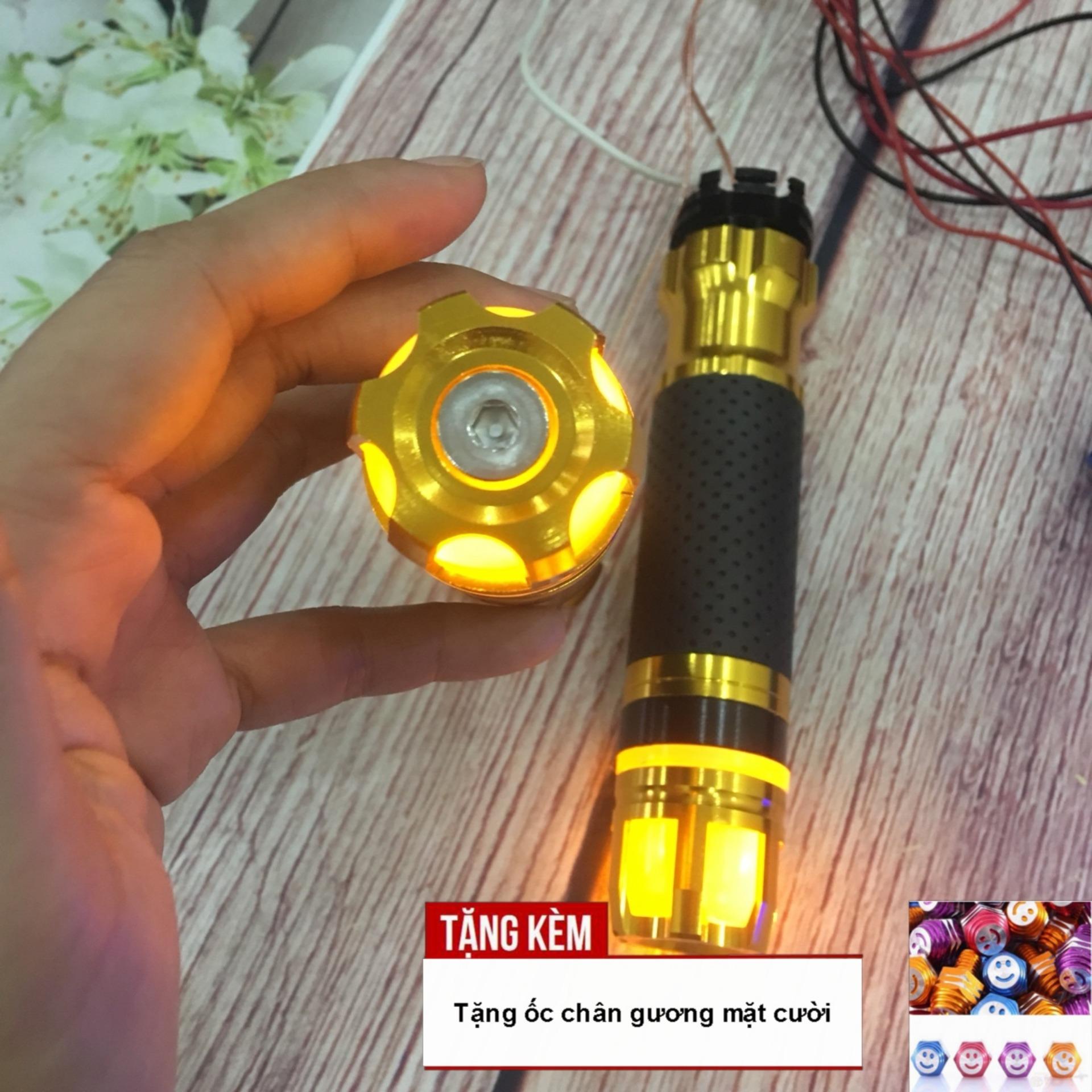 [TẶNG ỐC CHÂN GƯƠNG] Bộ 2 bao tay lái xe máy gù  có đèn Led xoay RIZOMA cao cấp G71-màu vàng-14