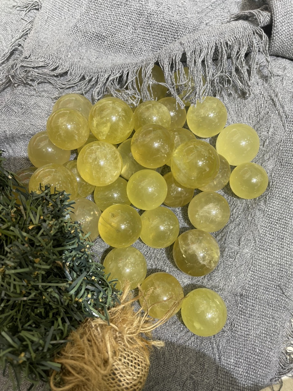 Bi cầu thach anh vàng | Citrine Sphere | CADA DECOR