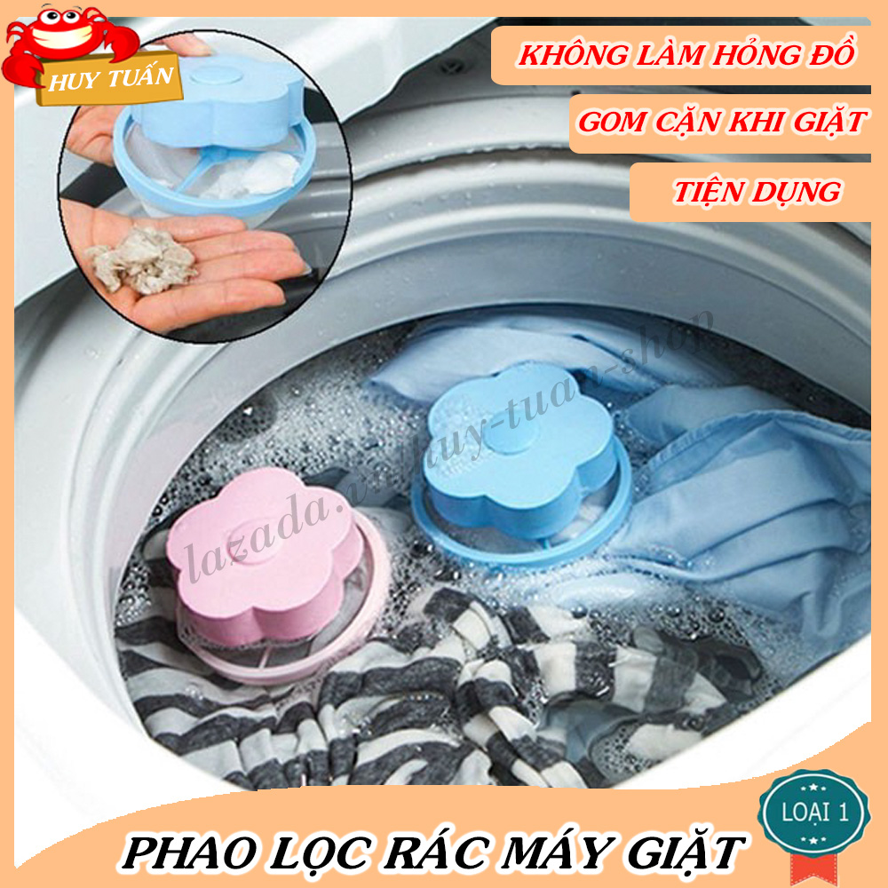 Phao lọc rác,lọc cặn bẩn trong máy giặt hình bông hoa bằng nhựa tiện dụng Huy Tuấn