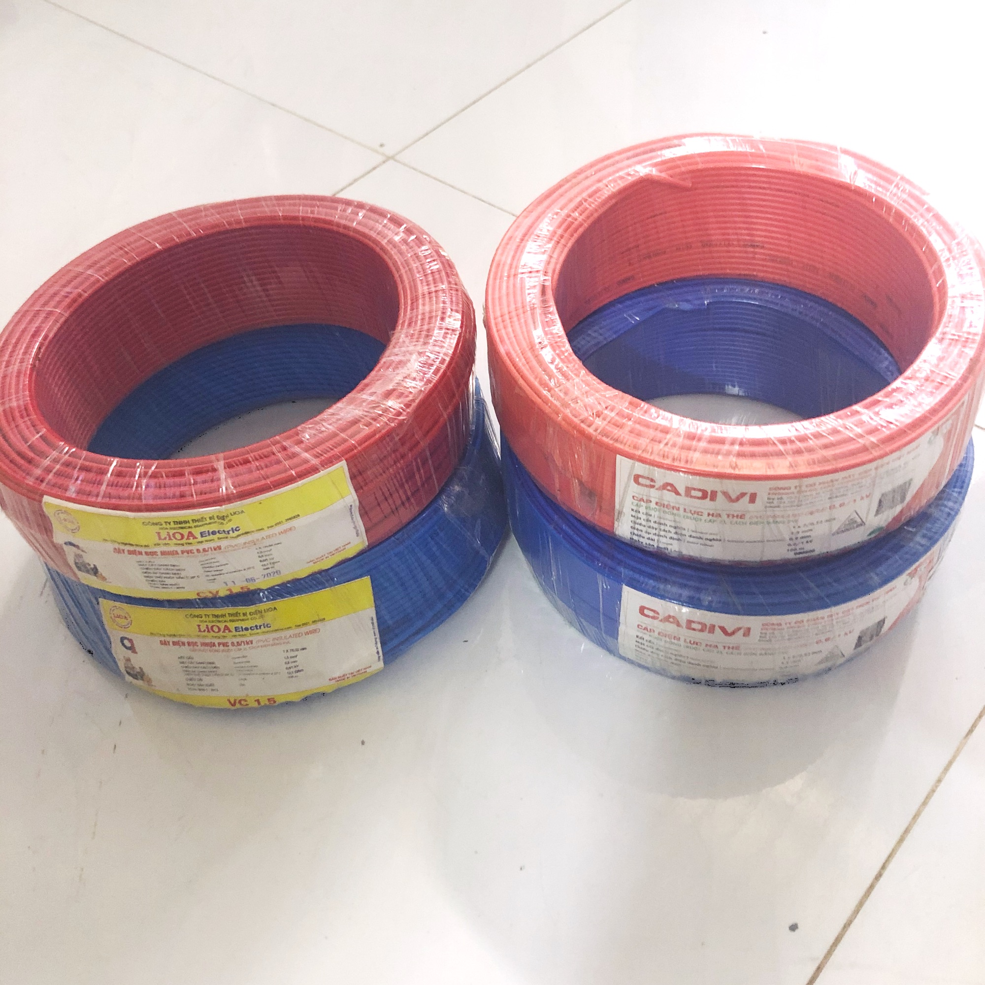 [HCM]Dây điện đơn cadivi và lioa 1.5