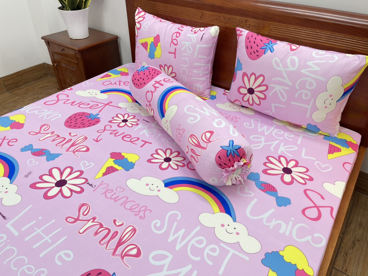 Ga giường lẻ Hàn Quốc đủ size không áo gối vừa size nệm 5-20cm