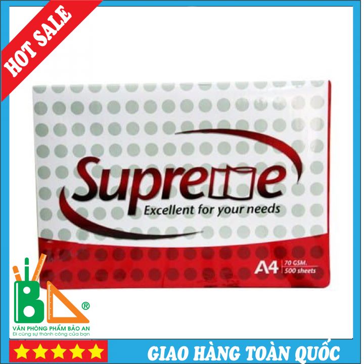 Giấy in, giấy photo a3 supreme 500 tờ đl 70 gsm