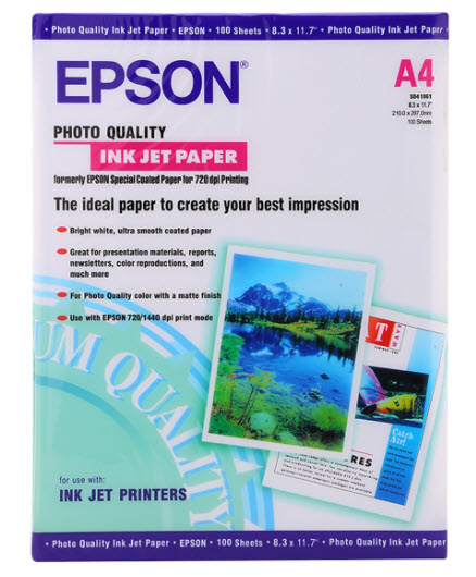Giấy in 1 mặt Epson A4 S041061 (mỏng) 100 tờ