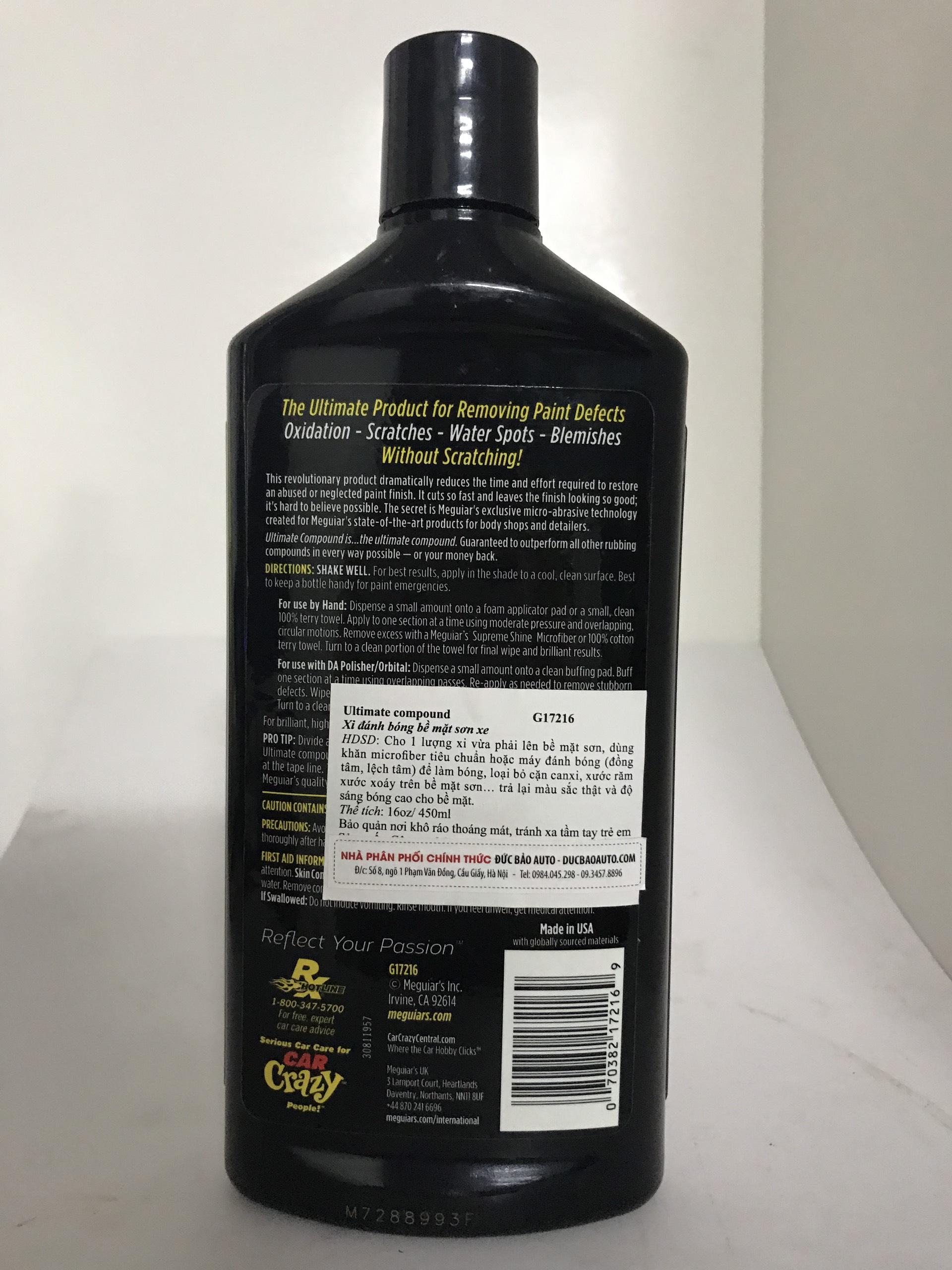 Meguiar's Ultimate Compound, G17216 Xi Đánh Bóng B1