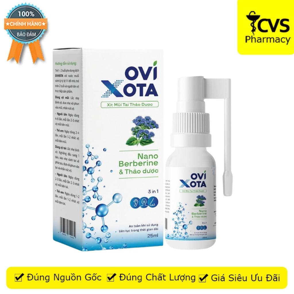 OviXota xịt mũi tai thảo dược cải thiện đau nhức mũi, xoang mũi, phù nề - Hộp 25 ml - CVS Pharmacy