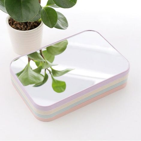 GƯƠNG TRANG ĐIỂM ĐỂ BÀN CÔNG CHÚA KIỂU VUÔNG DỄ THƯƠNG NHIỀU MÀU_Gương để bàn Gương soi Gương gấp để bàn gương mini Gương để bàn gương cu te gương trang điểm dễ thương